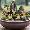6pack Weatherproofed Resins Figurines Outdoor Fairies Garden Resin Crafts Sculptures for Outdoor Display