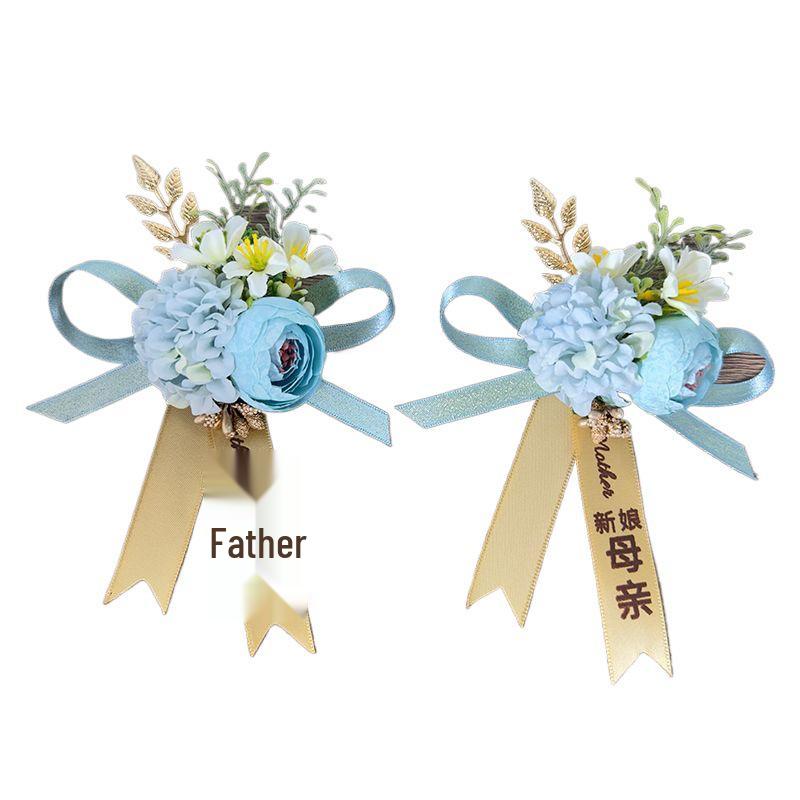 Mori Style Wedding Corsage Set: Bride & Groom Boutonnieres, Family Pins, Groomsmen & Bridesmaids Corsages