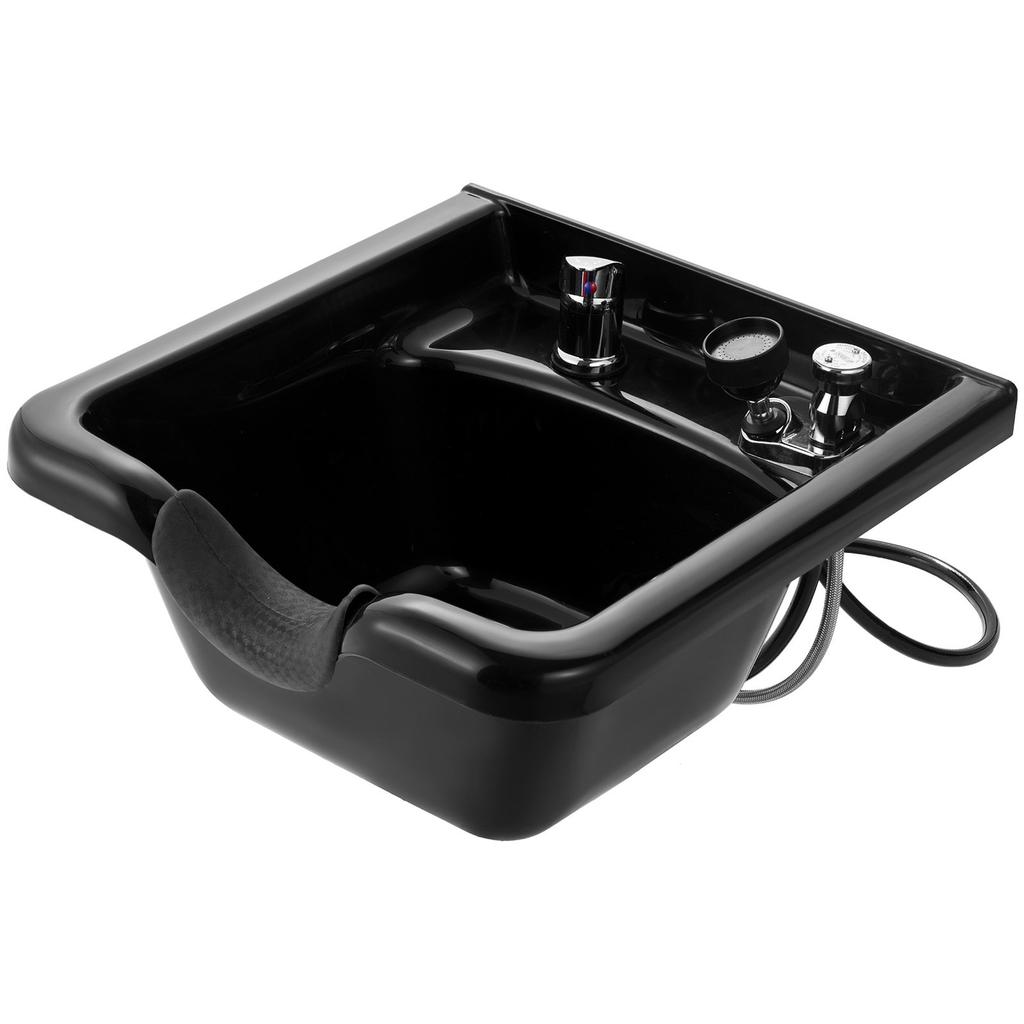 Shampoo Bowl Black ABS Plastic Salon and Spa Hair Sink Beauty
