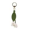 Stylish Tulip Keychain PU Leather Alloy Durable Accessory Elegant Floral Key Ring For Bags Backpacks Gift Idea