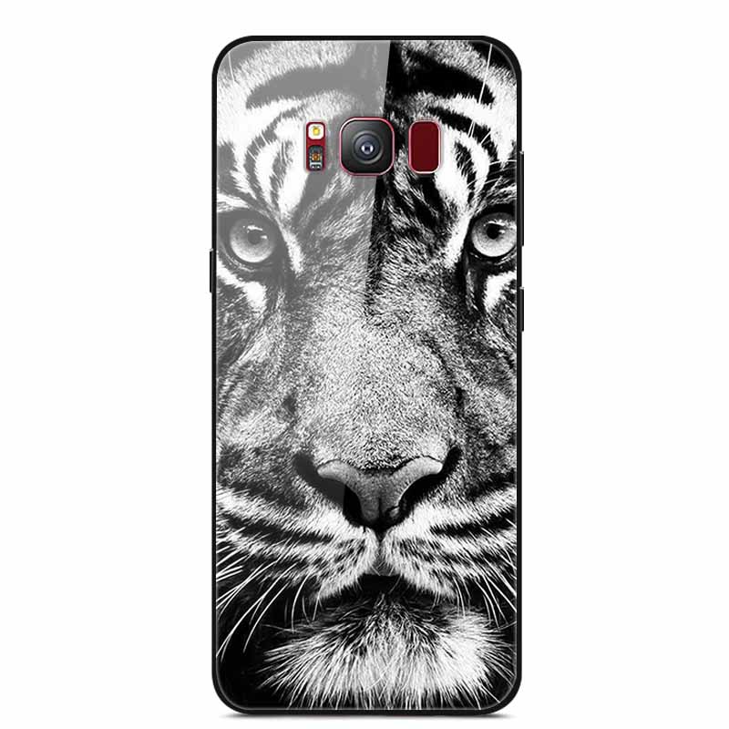 Glass Back Cover For Samsung Galaxy S8 Plus Case S 8 Plus Hard Tempered Glass Case For Samsung S8 Plus Phone Case Soft Bumper