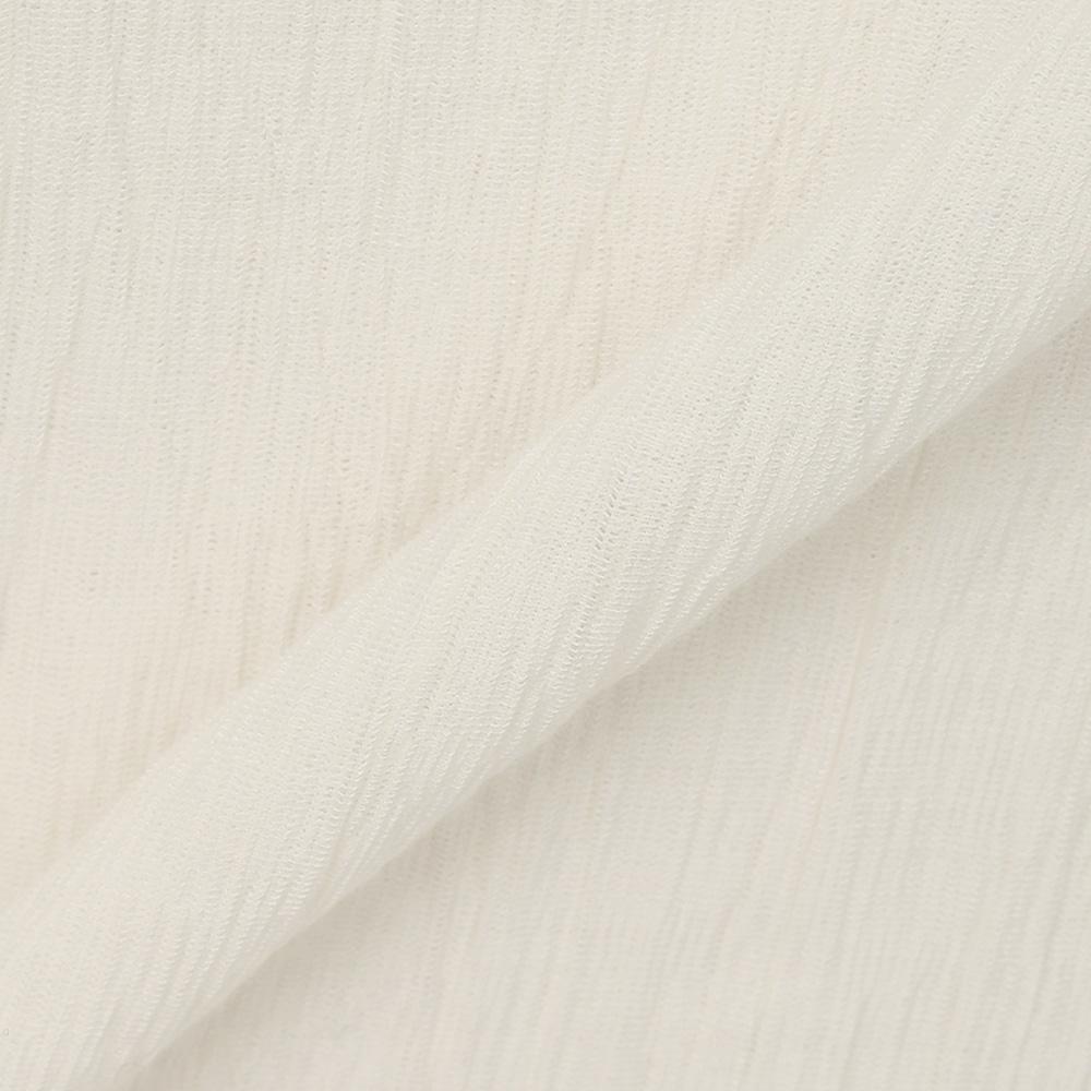 MALBON GOLF Summer Pleated Half-Open Collar T-Shirt Ivory (Man)