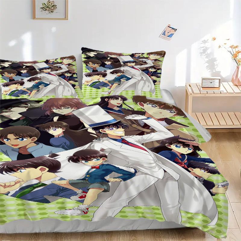 

Detective Conan Poster Bedding Set Comforter Cover Gift for Bedroom,Includes 1 Cover and 2 Pillowcases, No InsertB223 135x200cm