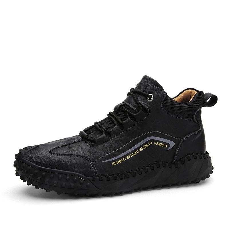 

Взрослые зимние ботинки мужские осенне-зимние бархатные теплые уличные походные ботинки внешнеторговые большого размера с носочным голенищем хлопковые ботинки Северо-Востока мужская обувь 38