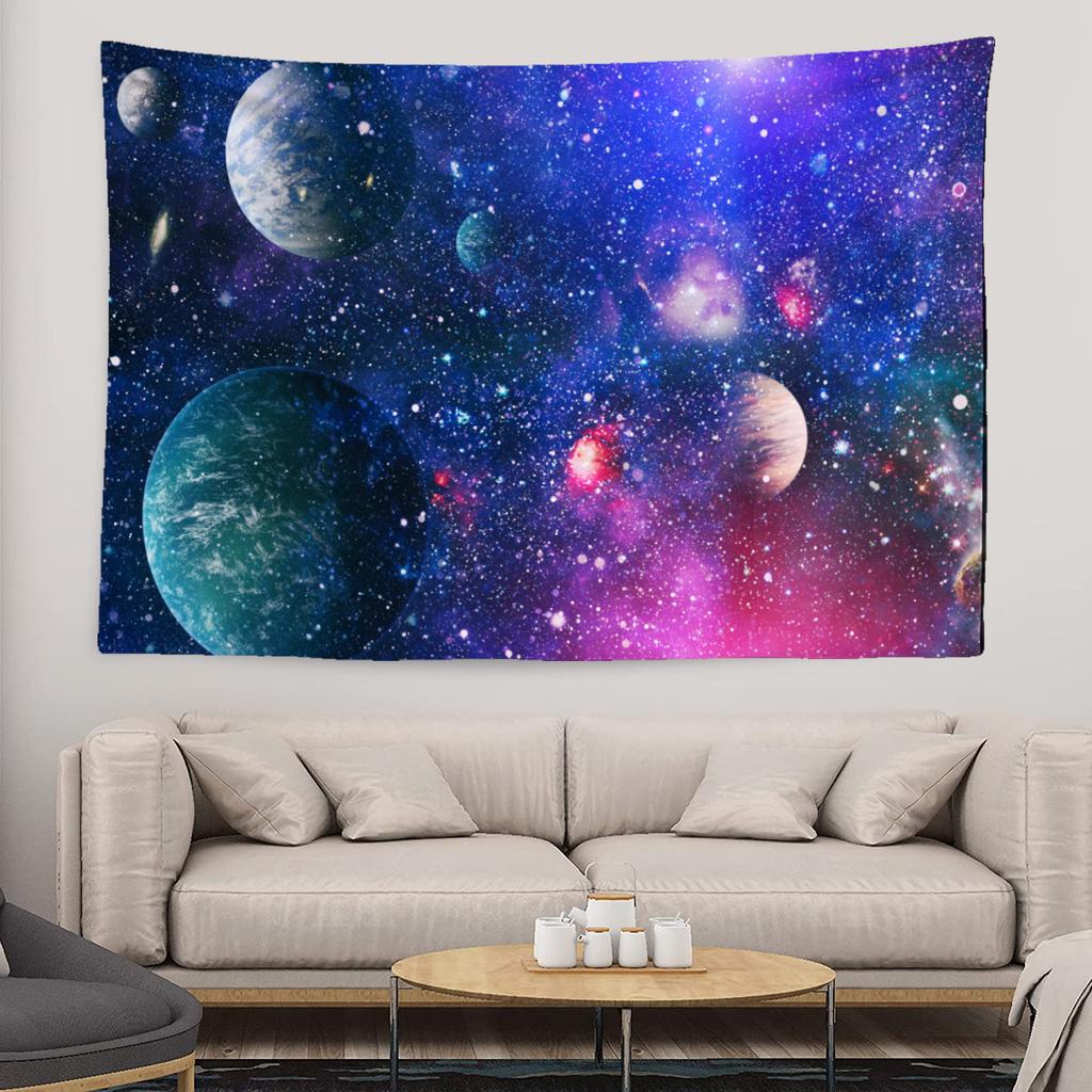 Starry Sky Galaxy Tapestry Fantasy Cloud Cover Wall Hanging Bohemian Hippie Witchcraft Art Dormitory Decoration