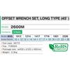 TONE Long Combination Wrench Set 2600M Silver (45°) (6 Pieces)