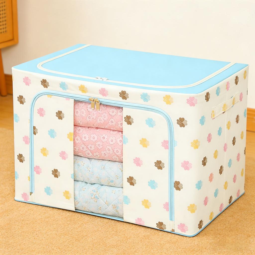 Clothes Storage Bin Washable Foldable Closet Storage Container for Clothing Blanket Comforters Bed Sheets Pillows Toys