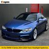 Carbon Fiber Car Headlight Eyebrows Fiber Glass Primer Lamp Cover Eyelids For BMW 4 Series 2014 -  F82 M4 F80 M3 F36 F33 F32