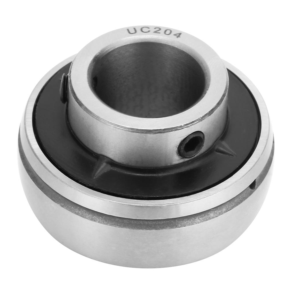 1Pcs Plated Insert Mounted Ball Steel Bearing UC204 20mm
