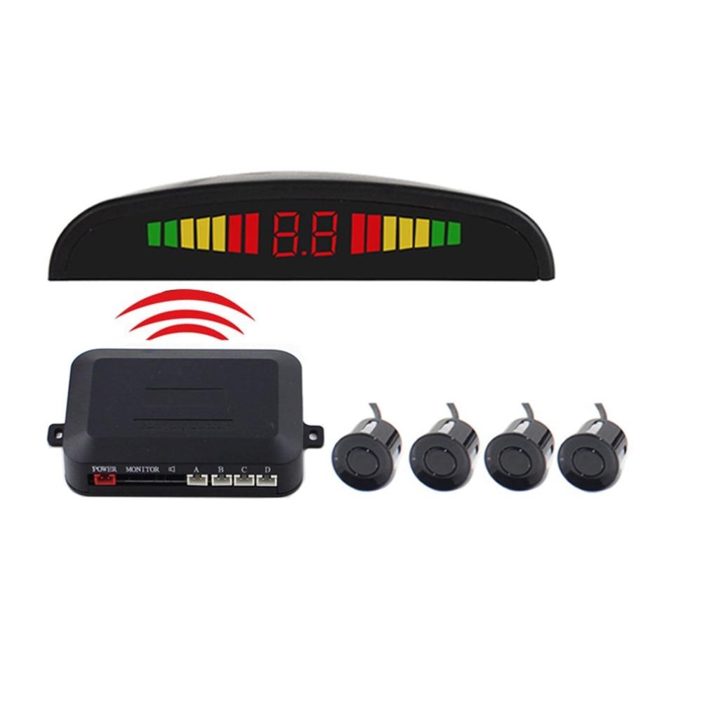 Wireless Car Auto Parktronic LED Parking Sensor with 4 Sensors Reverse Backup Car Parking Radar Monitor Detector System Display
