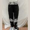 European and American Spring and Autumn High Street Trendy Wings Printed Casual Thin Style Loose Design Sense Niche Pants