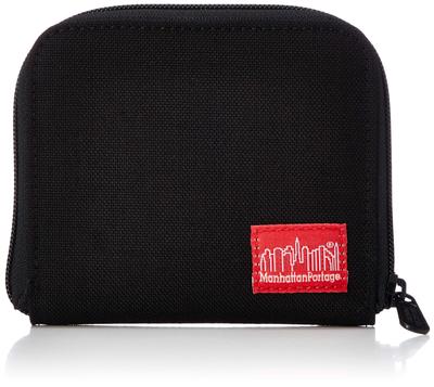 Unisex Nylon Authentic Product Wallet Corner Wallet Black [Manhattan Portage] [Official]