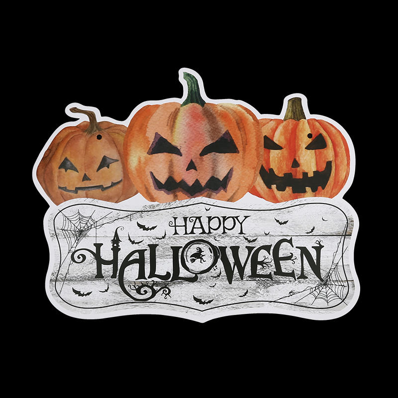 Creative Halloween Theme Spooky Ghost Paper Door Hanging Sign Front Door Porch Window Indoor Outdoor Party Scene Decor