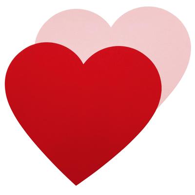 Display Cards <Heart> (Large) W190 X H170mm 2 Types (Pink/Red) 20 Cards Each [Total 40 Cards]