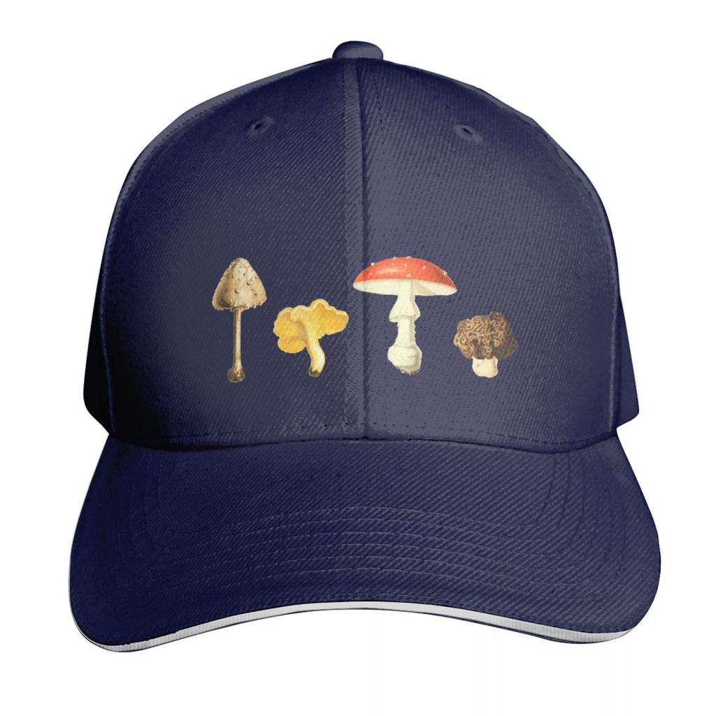 Autumn Mushrooms Vintage Mushroom Illustrations Baseball Cap Golf Cap Unisex Hat Ball Cap Birthday Golf Women Unisexs