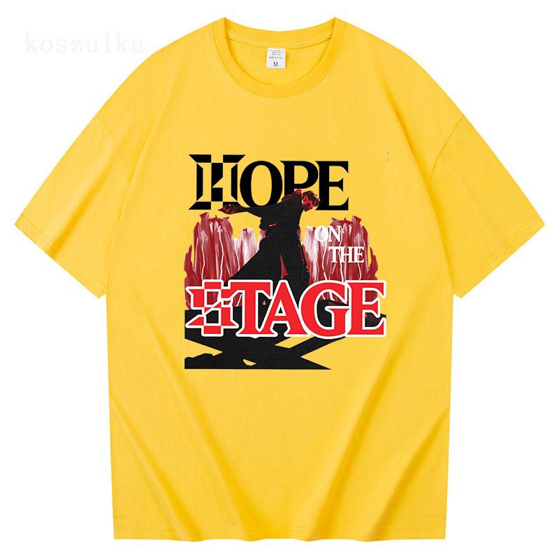 

J-Hope Hope on The Stage Tour Tshirts Women Men Streetwear J Hope World Tour Cotton Tees Summer O-Neck Short Sleeve Casual Tops 4XL