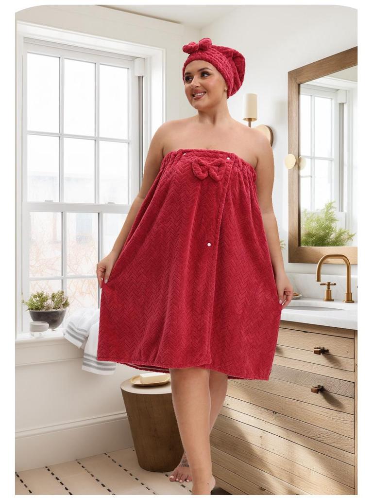 Plus Size Coral Fleece Bathrobe: More Absorbent, Breathable, Soft & Skin-Friendly