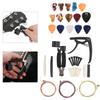 36PCS Set Guitar Strings Changing Accessories Including Capo Winder Cutter Thumb Pick Nut Bridge