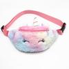 Kids Unicorn Plush Crossbody Bag - Cute Winter Cartoon Fanny Pack for Girls