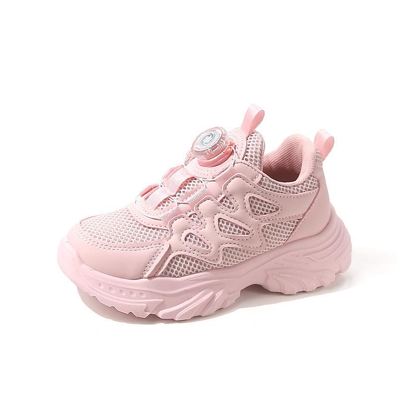 Girls Mesh Sneakers 2025 Autumn New Soft-soled Non-slip Breathable Fashion Medium and Older Children's Versatile Casual Shoes