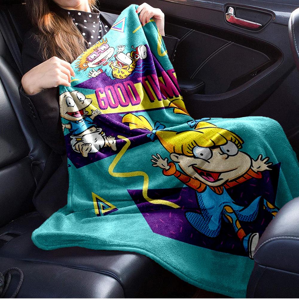 1pc Good Times,Rugrats,TommyDigital Print Fleece Blanket - Contemporary Style, Suitable for All Seasons, Perfect for Home, Travel, or Campin