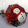 Merry Christmas Snowman StickerUmbrella with Cute Design,Portable 3-Fold Compact Umbrella for Men&Women,Valentine's Day Mother's Day Hallowe