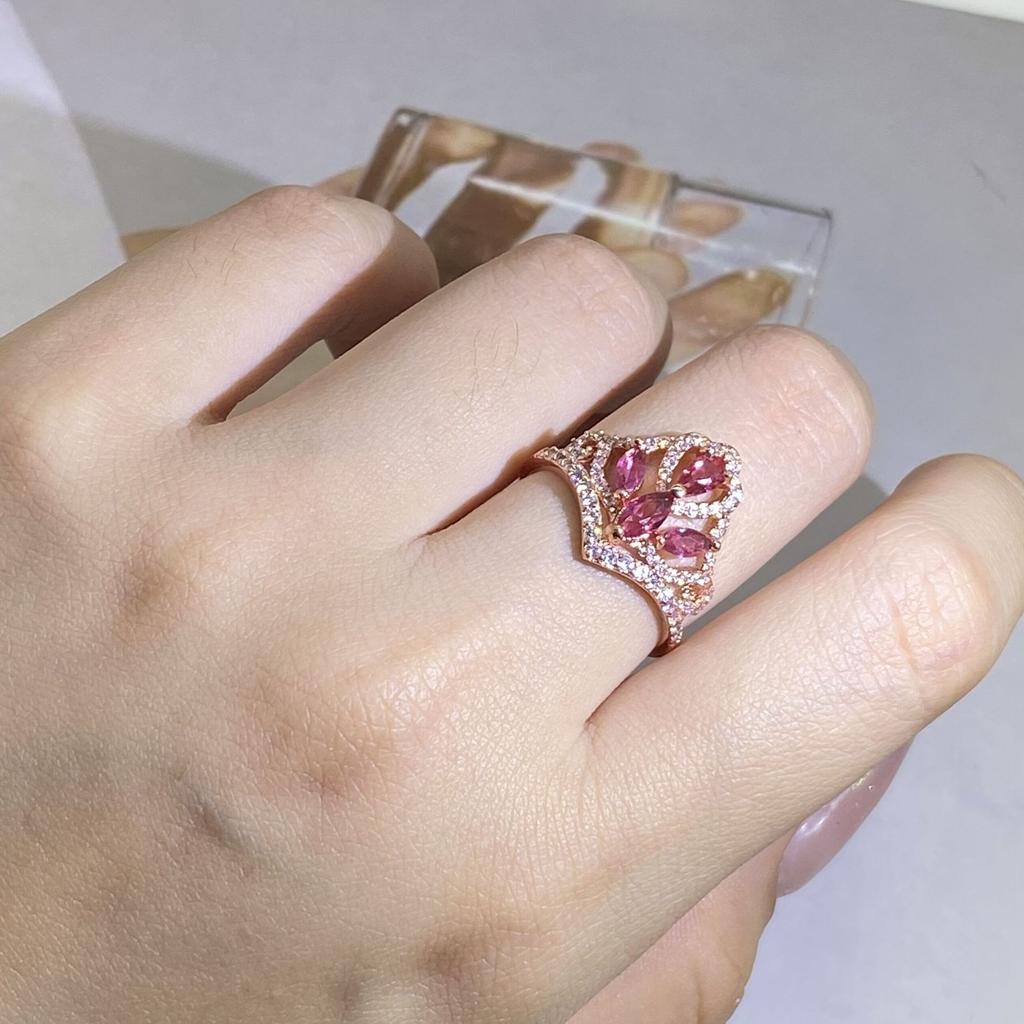 Ring Crown Rose Gold Jewelry Ring Ring Jewelry Zircon Ring Jewelry Factory Electroplating