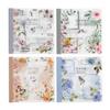 40Pcs/set Four-season Themed Dual-material Die-cut Flower Border Sticker Book DIY Junk Journal Scrapbooking Supplies Journaling Supplies