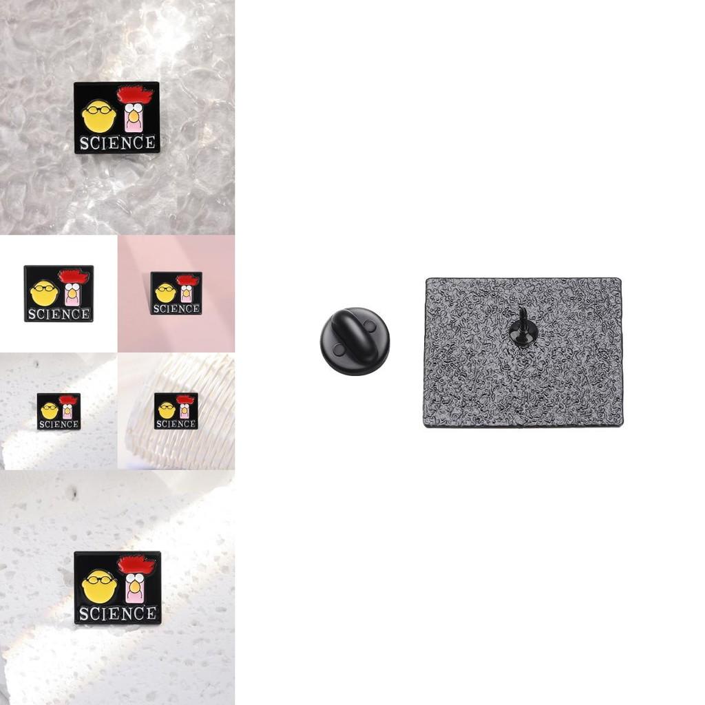 Einzigartige Kreative Wissenschaft Cartoon Charakter Brosche Anstecknadel für Stilvolle Rucksackdekoration