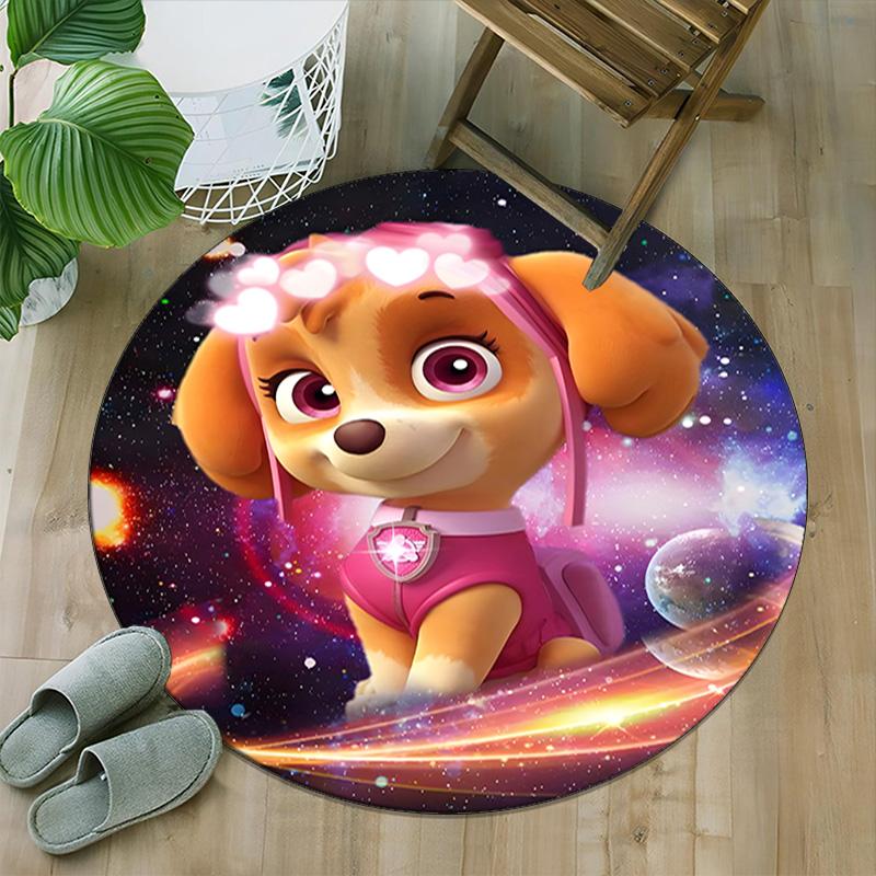 1pc Paw16 Carpet, Round Rug, Comfortable, Suitable for Entryways, Living Rooms, Office, And Bedrooms, Christmas Decoration