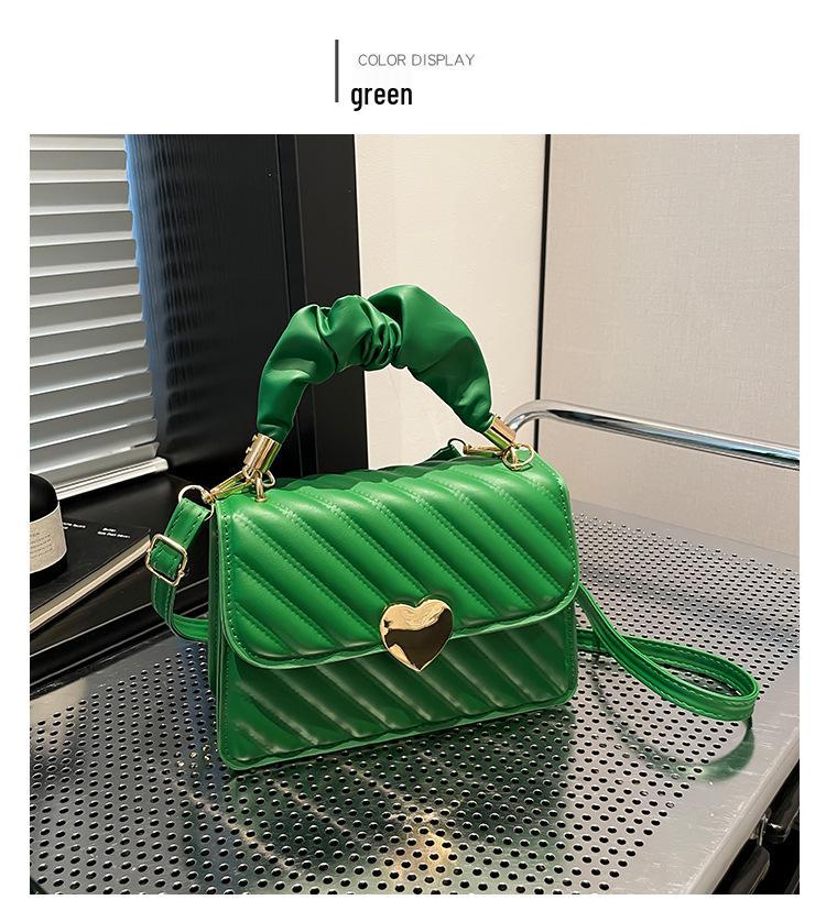 Delikatna plisowana torebka w stylu koreańskim: Wiosna 2024 Wszechstronna Mała Kwadratowa Torebka Matka-Dziecko