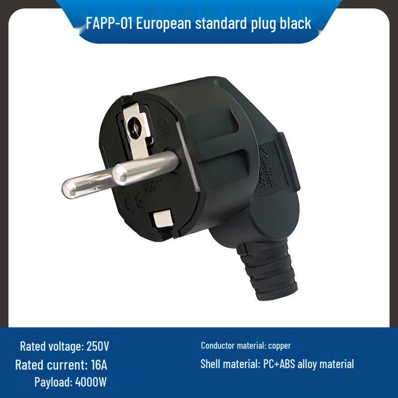 

16A 250V French EU Plug: Detachable Right Angle Adapter for Korea & Germany