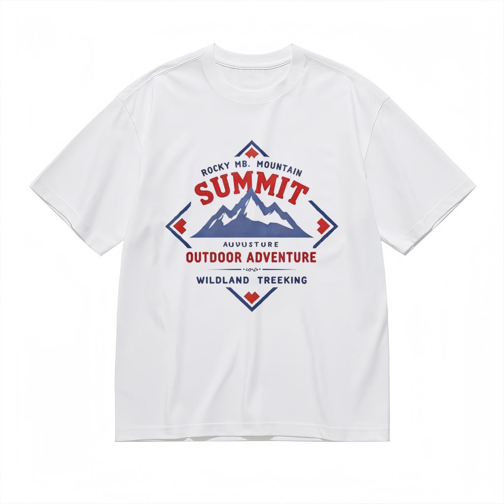 Men's T-Shirt Mens Womens Tees Top With Alpine Summit Geometry Graphic Unisex White 100% Cotton Tops