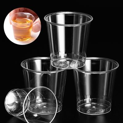 50 Styck Mini Klar Plast Disponibel Party Shot Glasögon Jelly Cups Tumblers