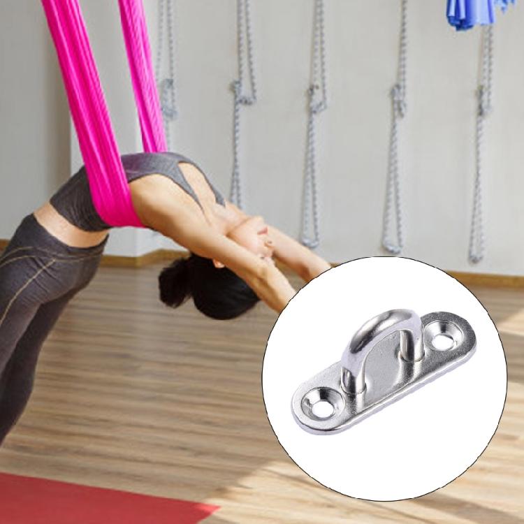 4Pcs Stainless Steels Pad Eye Plate Hammock Hook Marine Hardware Hook with Screws Heavy Duty Ceiling Hook Staple Hook