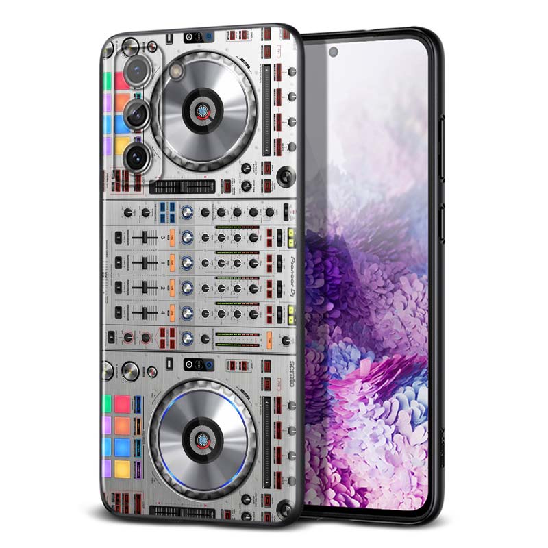 DJ Music Retro pentru Samsung Galaxy S21 Ultra Plus Note 20 10 9 8 S10 S9 S8 S7 S6 Edge Plus Husa neagra pentru telefon