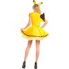 Dame Halloween-kostymer, anime-spill, anime gul Pikachu, cosplay