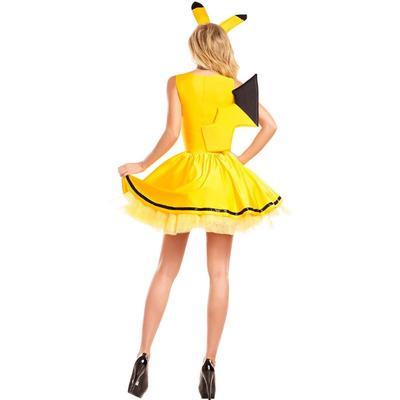 Dámské halloweenské kostýmy, anime hry, anime žlutý Pikachu, cosplay