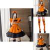 Magic Girl Role Play Dress With Pumpkin Theme For Halloween Party