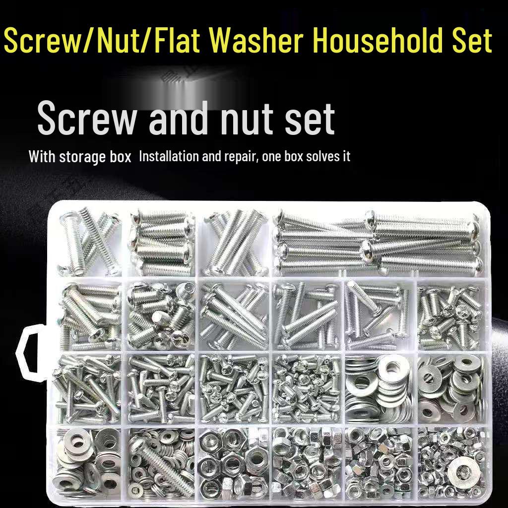 

Набір саморізів та кріплень: Включає гвинти M2-M6, гайки, ковпачки та шайби