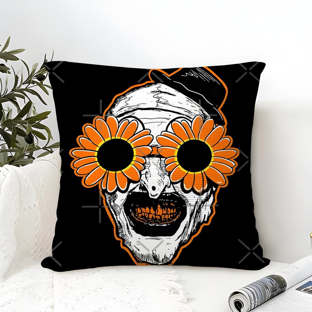 Pillow Case Cotton Linen Fabric Square Zipper Pillowcase Home Decorative Living Room Slasher Film T-Terrifier Horror Movies 2