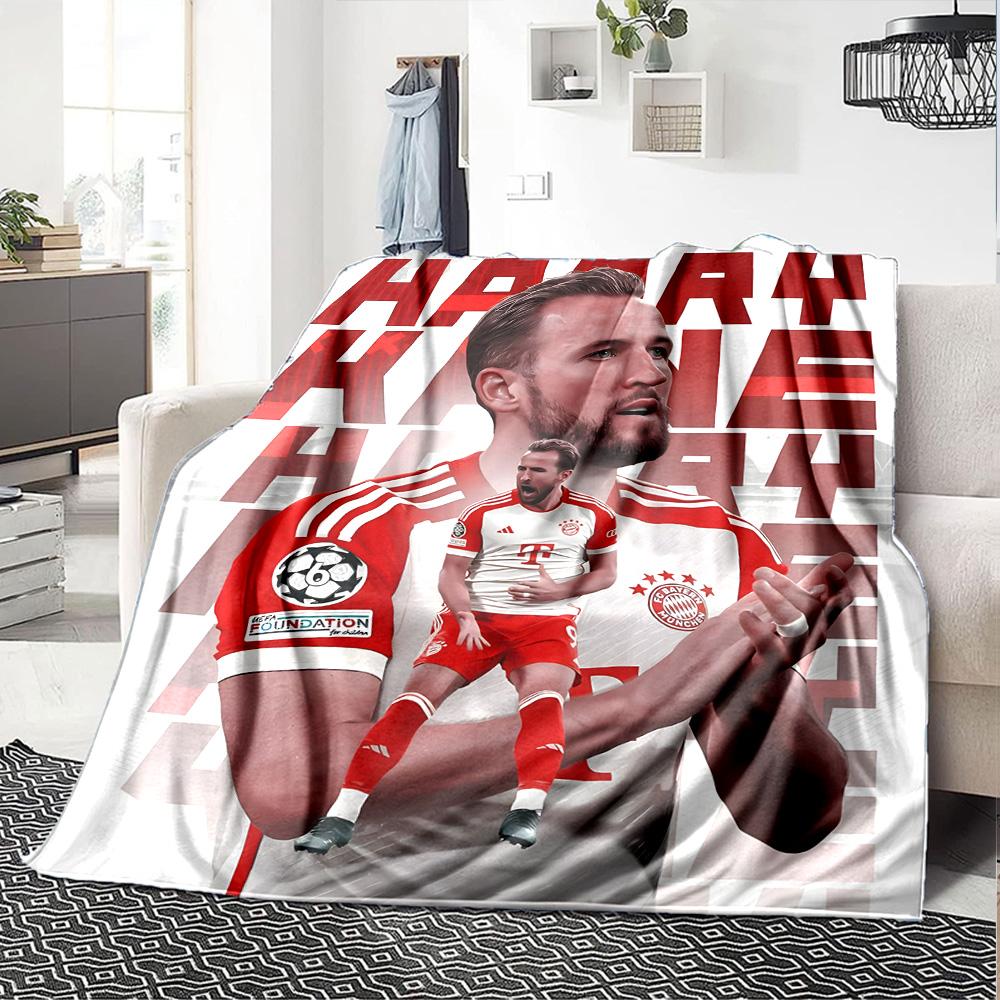 1pc Harry Kane3 Blanket, Gift, for Men and Women, Soft Blanket, Good for Sofa Bed Couch Travel, Lightweight Flannel Blanket