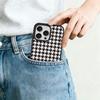 Pour iPhone 14 Pro Max Coque Magnétique EYCASE Série Grille Bord Noir TPU + Couvercle Acrylique