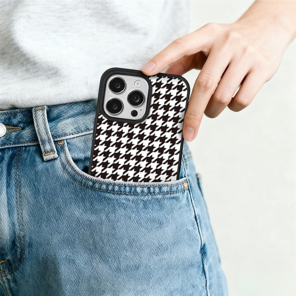 Pour iPhone 14 Pro Max Coque Magnétique EYCASE Série Grille Bord Noir TPU + Couvercle Acrylique