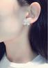 Korean Fashion Zirconia Bow Earrings for Women: Exquisite Silver Dangle Studs, Perfect for a Stylish Look and Internet Celebrity Appeal