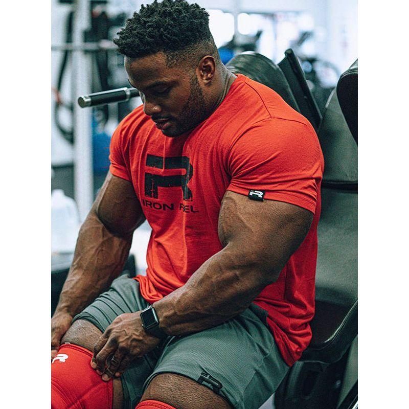 IR Genuine Goods Fashion Original Universal Beast Fitness Short Sleeve Full Cotton Casual Plus Size Loose Breathable Bodybuilding Elastic Clothing