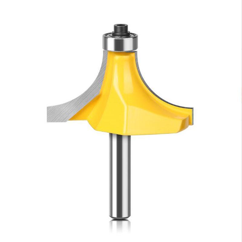 8mm Shank Handle Large Diameter 53 63mm Fillet Cutter Woodworking Milling Cutter Chamfering Cutter Arc Cutter Edge Trimmer Head