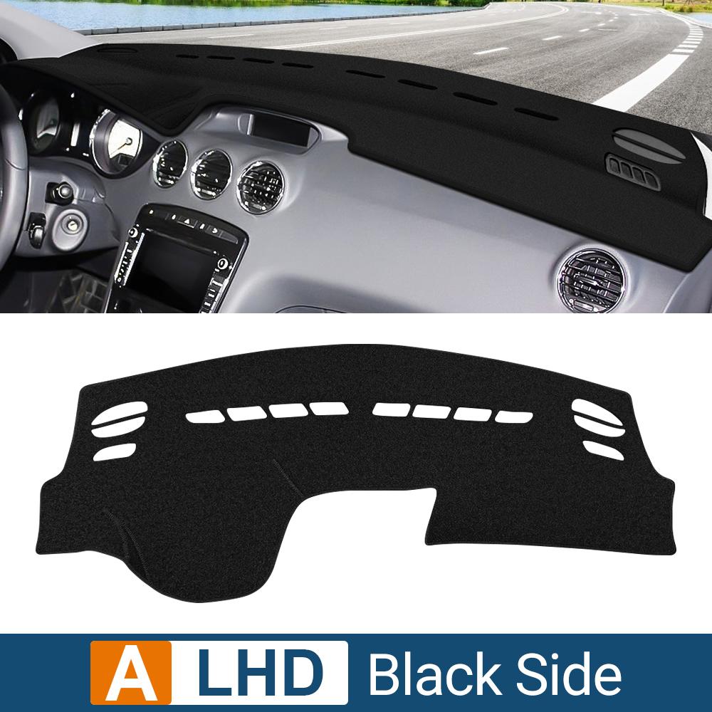 For Peugeot 308 308SW T7 308GTI 2007 2008 2009 2010 2011 2012 2013 Car Dashboard Sun Shade Cover Non-slip Mat Pad Accessories LHD Black Side