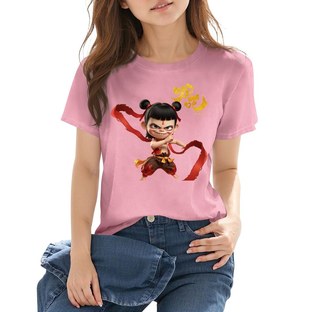 Lässiges, kurzärmliges, bedrucktes T-Shirt mit Rundhalsausschnitt für Kinder