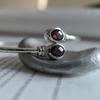 Silver Bracelet with Natural Garnet 2.862ct, Cubic Zirconia, Item Weight 8.48 G (2206736)
